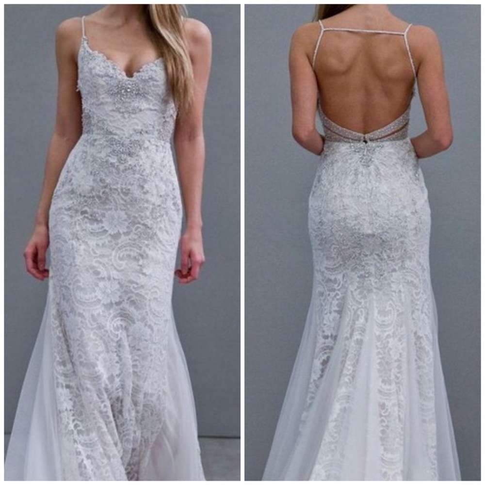 Alvina Valenta Wedding Dress Gown Beaded Lace 12* - Picture 2 of 10